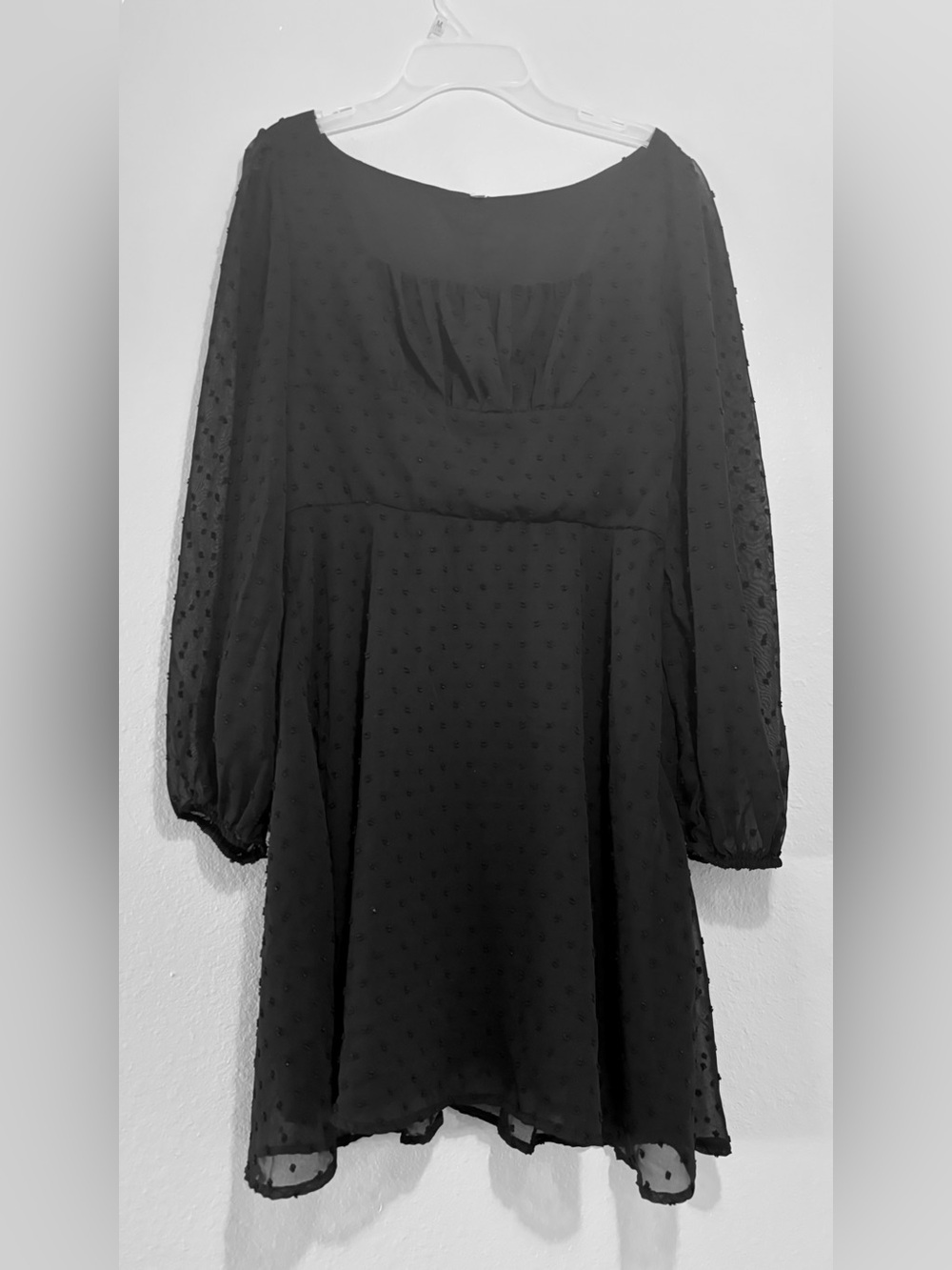 Lack polka textured dress